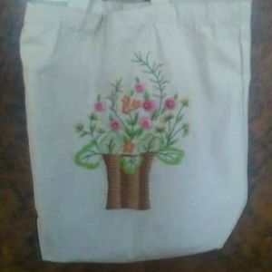 Hand embroidered totebag